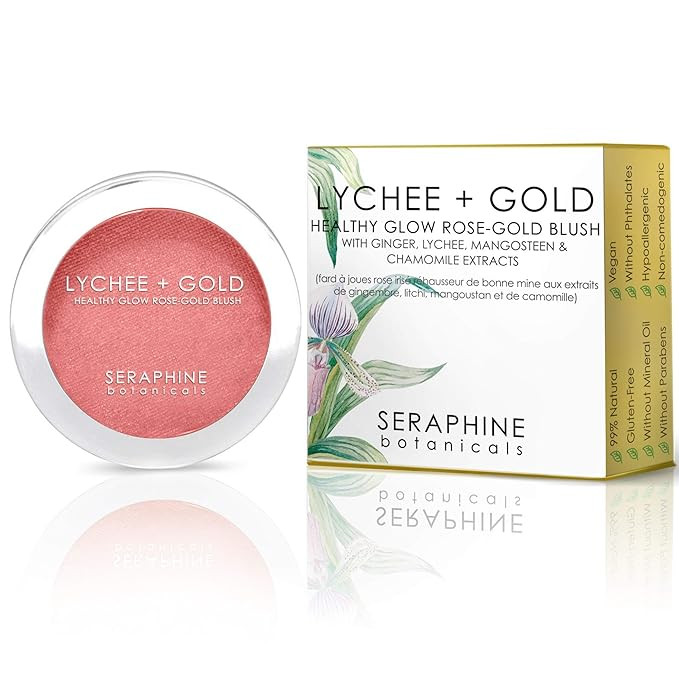 Seraphine Botanicals Lychee + Gold Healthy Glow Rose-Gold Blush | Amazon (US)