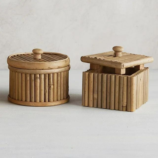 47th & Main CMR375 Bamboo round box with lid | Walmart (US)