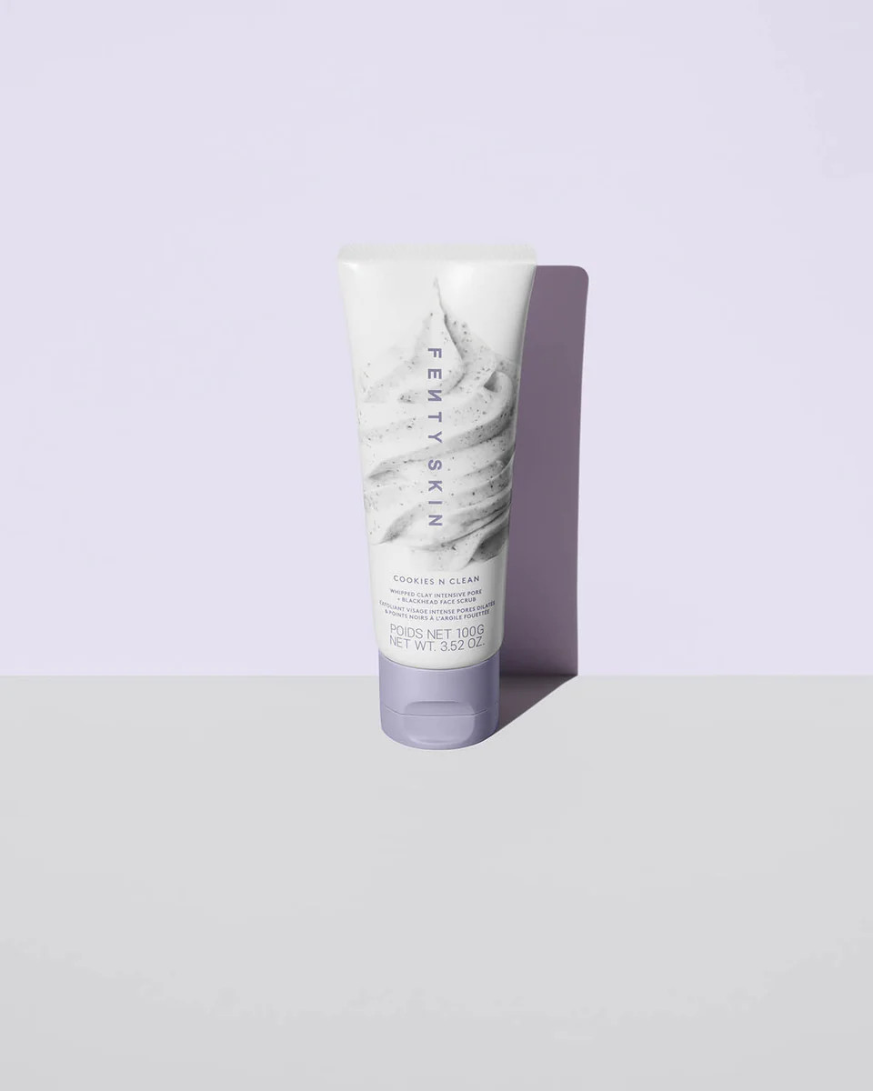 Cookies N Clean Whipped Clay Intensive Pore + Blackhead Face Scrub and Volcanic Sand + Charcoal | Fenty Beauty