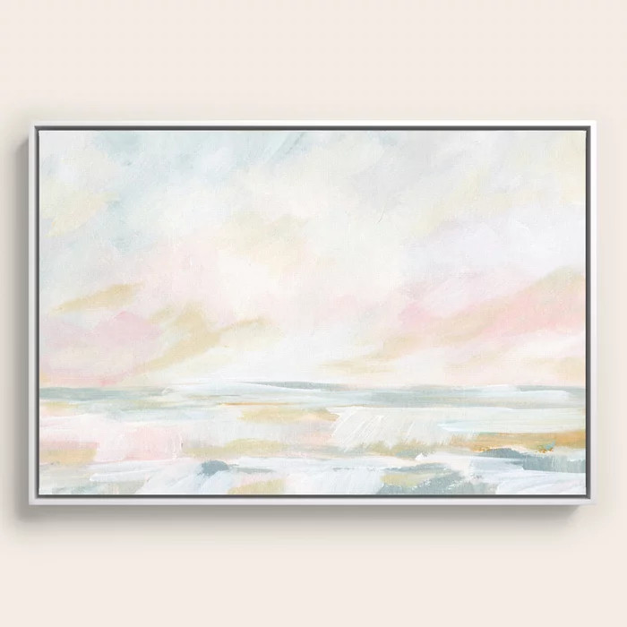 Golden Hour - Pastel Seascape Canvas Print | Society6