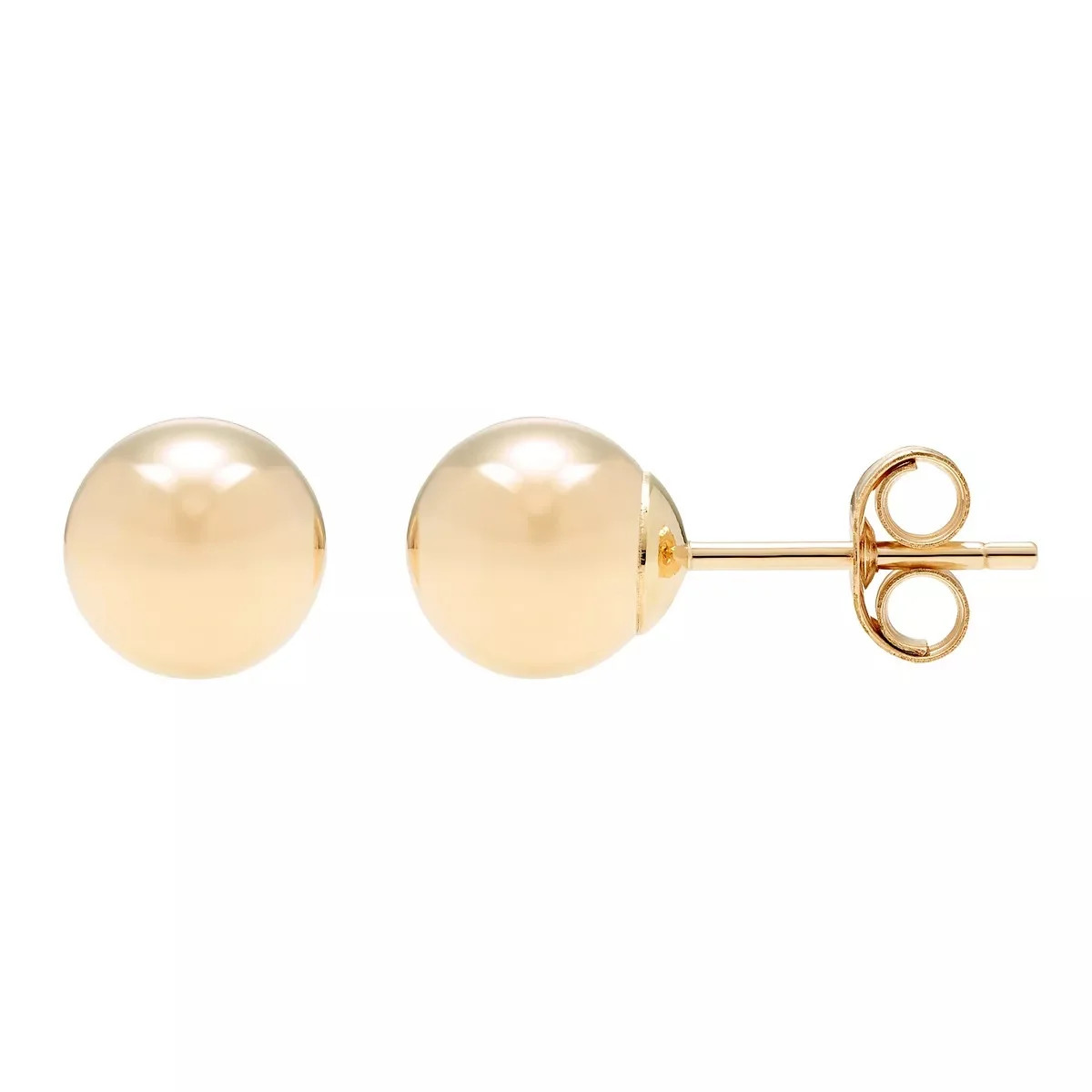 A&M 14K Hollow Yellow Gold Classic Ball Stud Earrings (3 - 9mm) | Walmart (US)