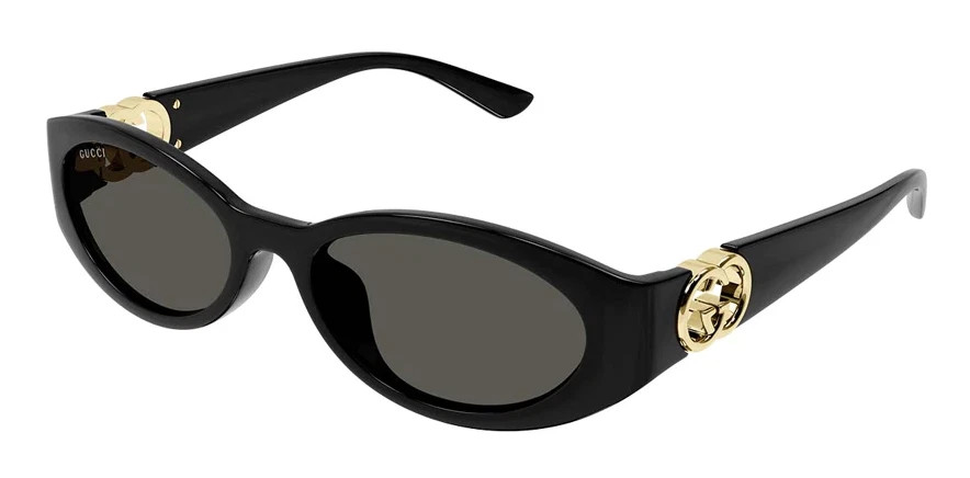 GUCCI Sunglasses GG1662SA-001 Oval Black Frame Grey Lens | eBay | eBay US