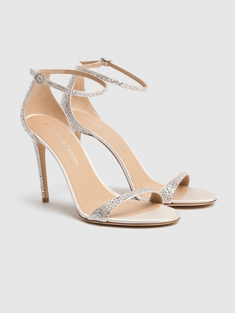 100mm Nudist Shine crystal sandals | Luisaviaroma