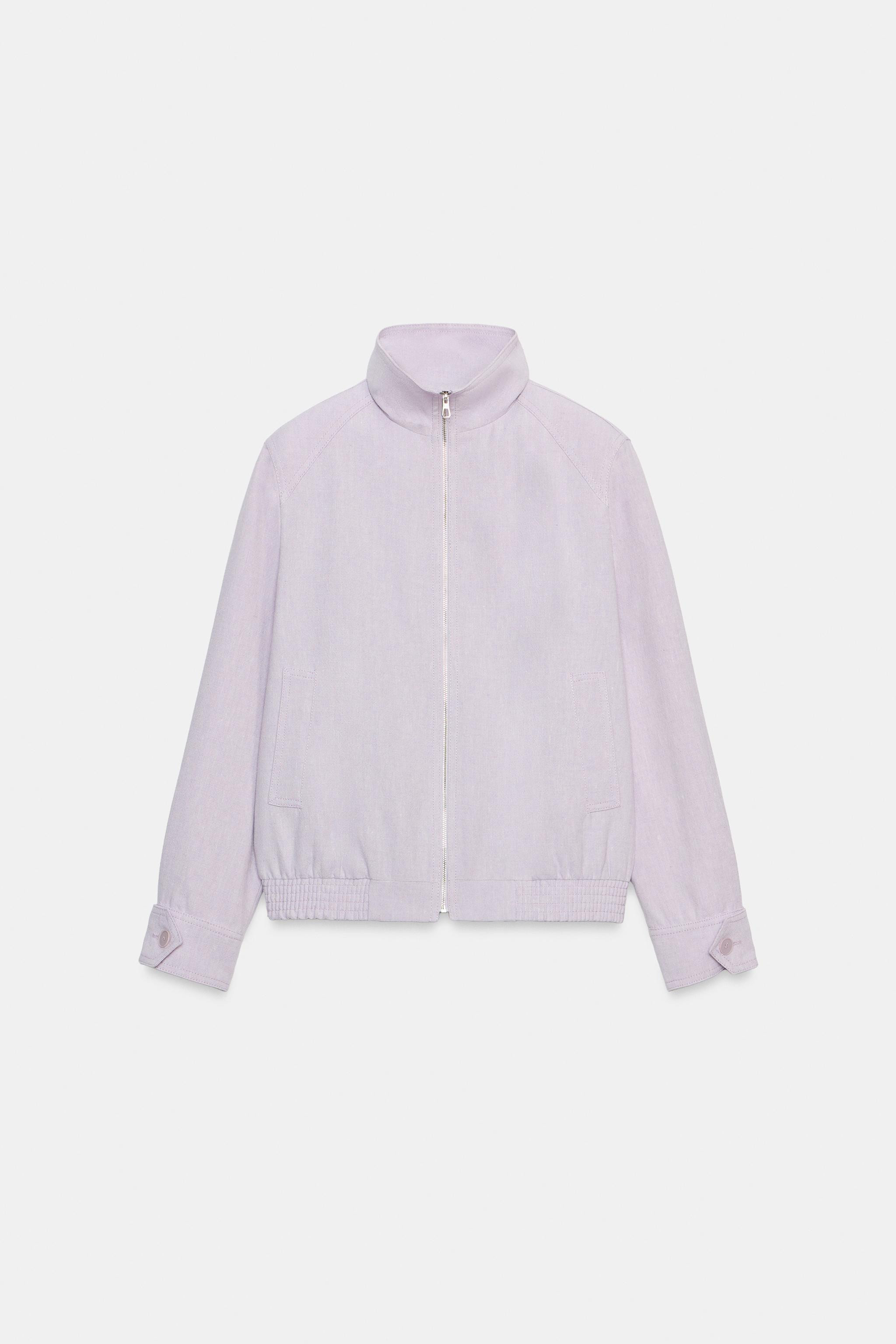 LINEN BLEND BOMBER JACKET ZW COLLECTION | Zara US