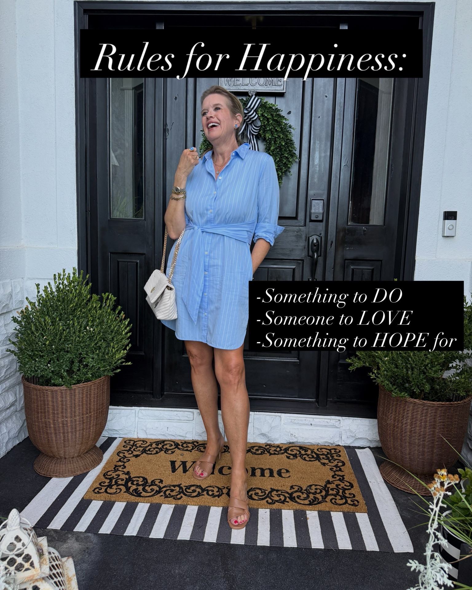 Church outfit of the day!

Spanx shirt dress with tie front detail .. button up, shirt collar and long sleeves

Flattering and perfect for workwear church, brunch a great multi season dress.

Fits tts  and save 15% off with my code Deardarcyxspanx 

Paired with need nide comfy leather heels 

Quilted Bag by Caroline Hill 

Jewelry Julie voz

#LTKgrwm #LTKootd #LTKOver40