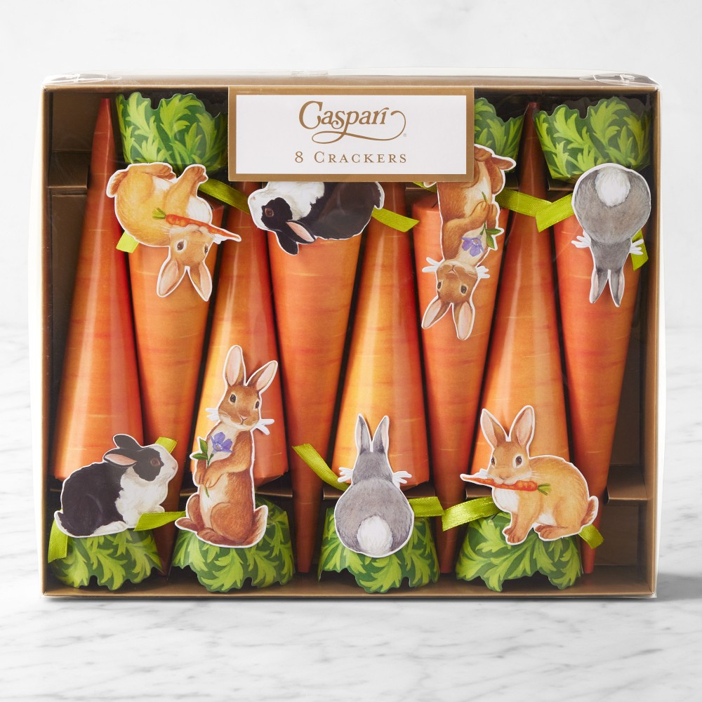 Bunnies and Carrots Cone Celebration Crackers, Set of 8 | Williams-Sonoma