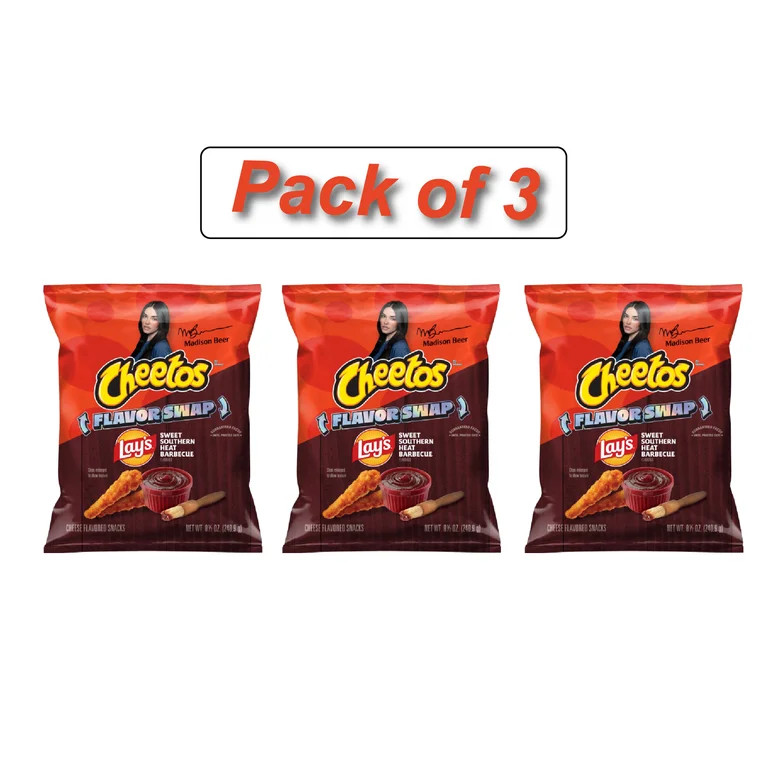 Cheetos Crunchy Lay's Sweet Southern Heat Barbecue Chips - 8.5oz (Pack of 3) | Walmart (US)