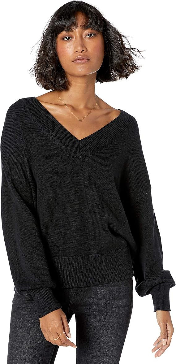 The Drop Women's Lisa Soft Slouchy V-Neck Sweater | Amazon (US)