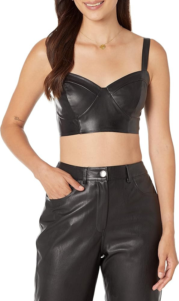 The Drop Women's Lewis Vegan Leather Bralette | Amazon (US)