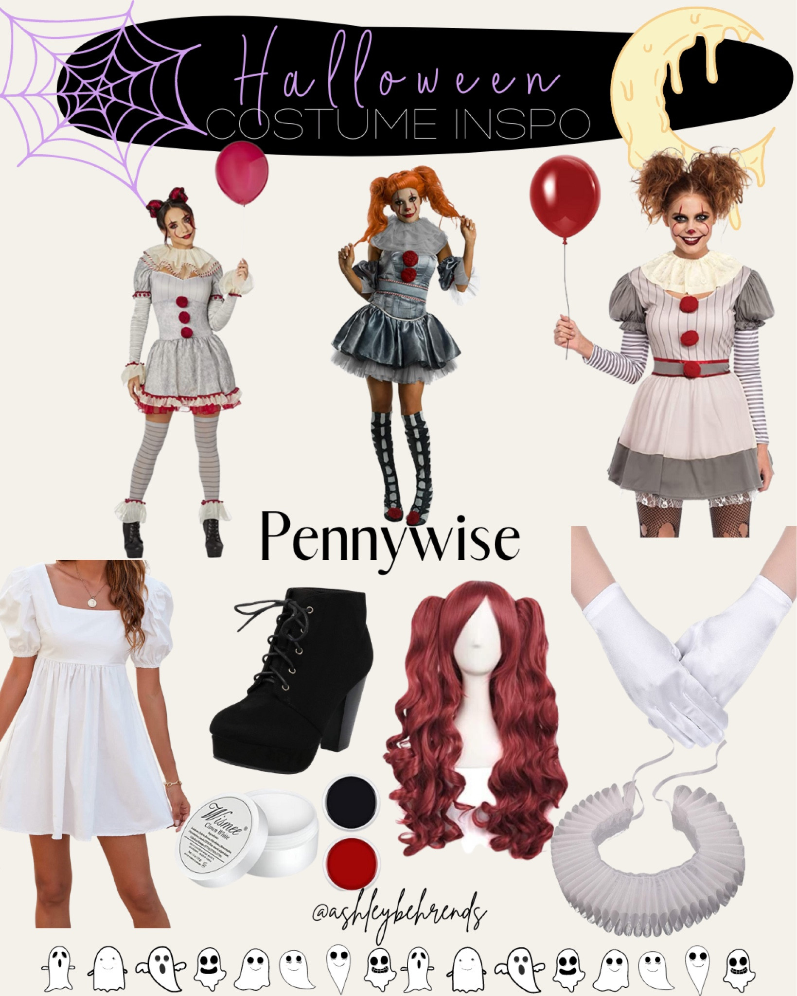 Amazon Halloween Costume Inspo: Pennywise 🎈 
#amazonfinds #halloween #halloweencostumes #adultcostumes 
#pennywise #spookyseason #clown #pennywisecostume #clowncostume #creepycostume #costumeinspo #wig #dress #booties #facepaint #IT

#LTKSeasonal #LTKunder50 #LTKHalloween