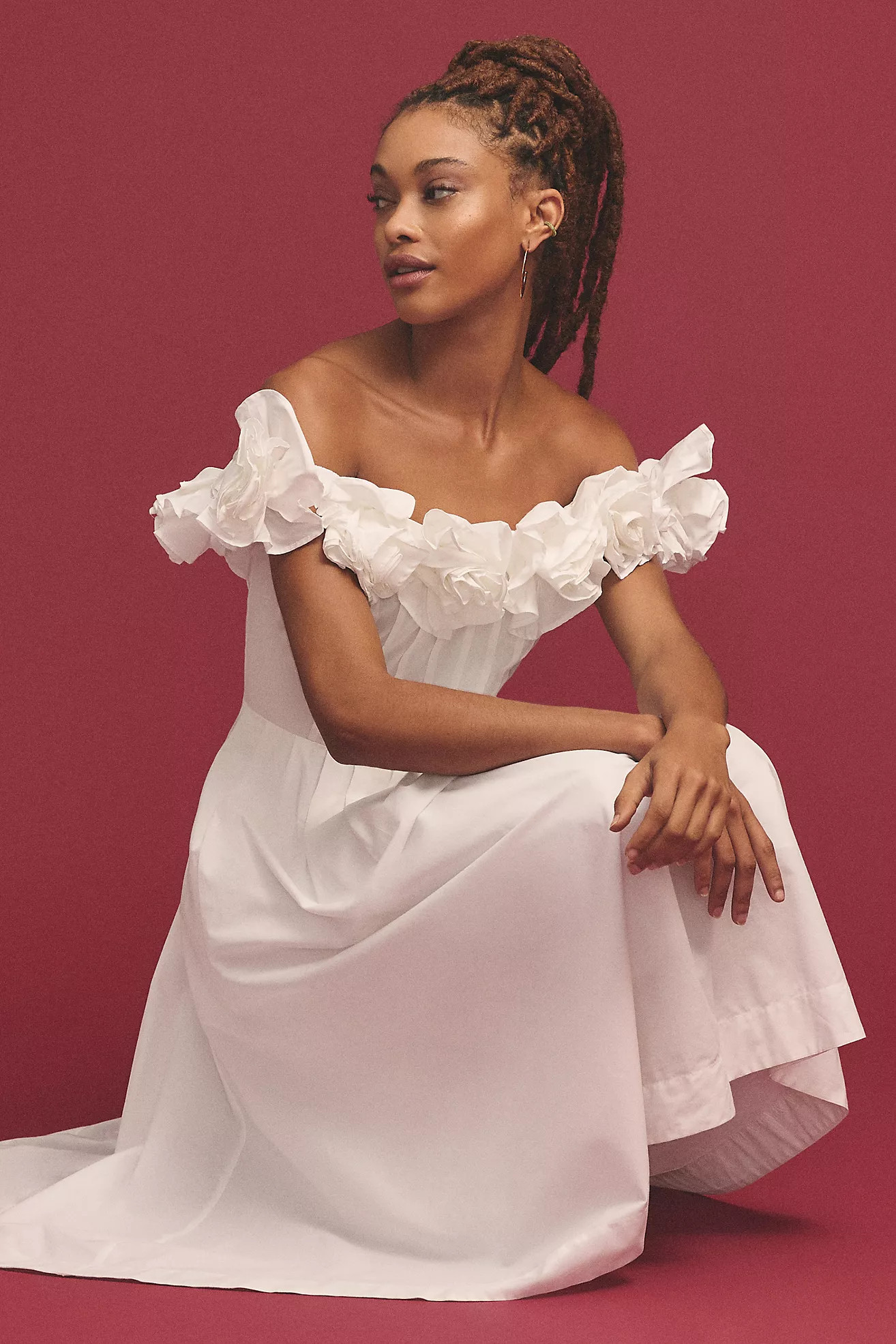 The Corina Ruffled Dress by Maeve | Anthropologie (US)