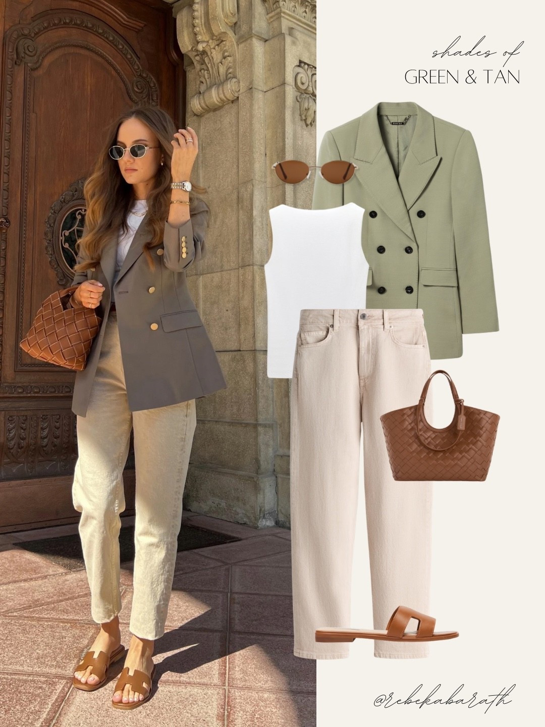 shades of green & tan ✨ 

blazer outfit | elevated casual | outfit ideas

#LTKSeasonal #LTKootd