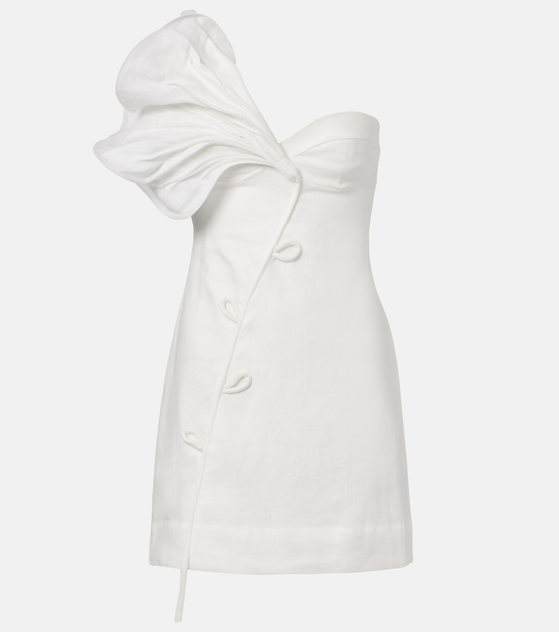 Floral-appliqué linen minidress | Mytheresa (US/CA)