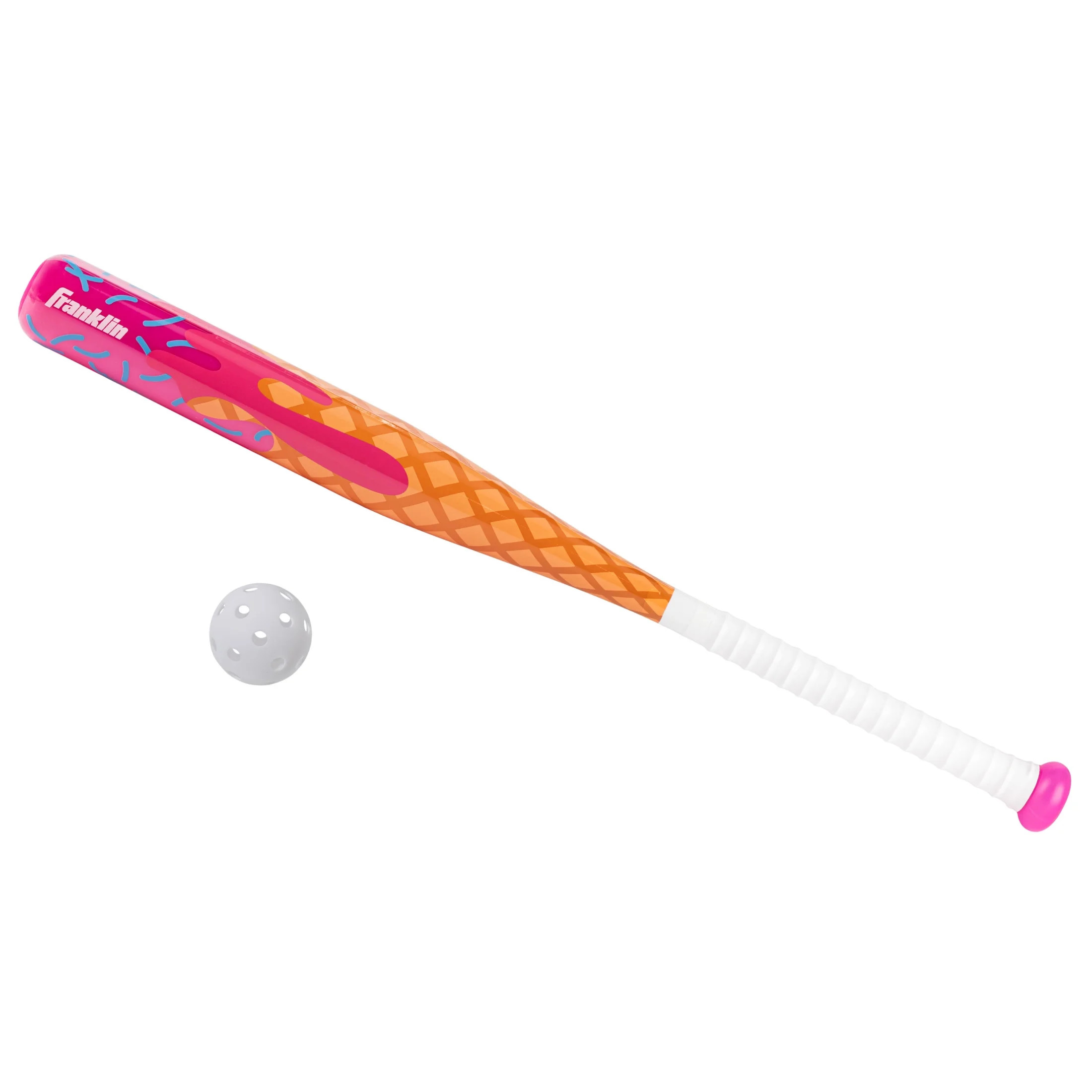 Franklin Sports Sweet Swings Kids Ice Cream Drip Bat & Ball Set - Plastic Bat + Ball - 30" - Ages... | Walmart (US)