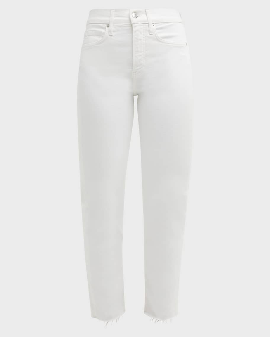 Carly Kick Flare Raw Hem Ankle Jeans | Neiman Marcus