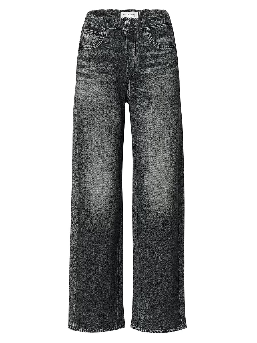 Women's Miramar Fleece Wide-Leg Pants - Washed Black - Size Medium | Saks Fifth Avenue