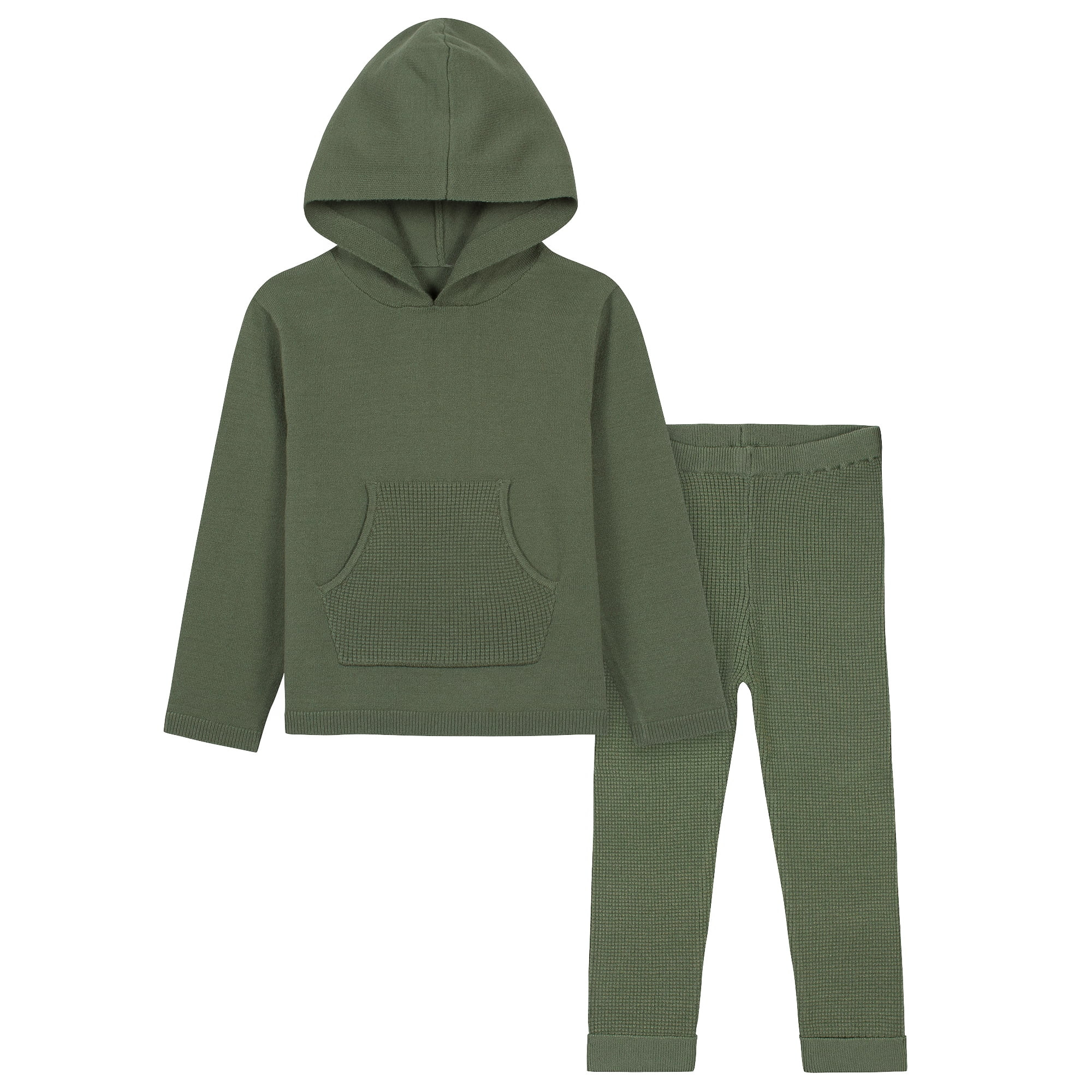 Modern Moments by Gerber® Baby Boy & Toddler Boy Sweater Knit Hoodie and Pants Outfit Set, 2-Pie... | Walmart (US)