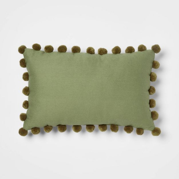 Oblong Pom-Pom Throw Pillow - Pillowfort™ | Target