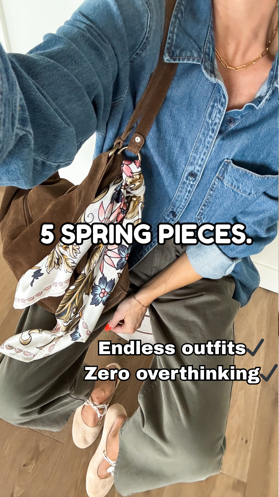 These are  some of my favorite go-to spring staples that mix together without overthinking — 
the green barrel pants (so flattering), the oversized denim shirt I wear nonstop, plus the accessories making every outfit feel current: silk scarves, sneakerinas, and a suede bag for texture.
Everything is versatile, repeat-worthy, and easy to style multiple ways!

Sizing:
I sized up in the denim shirt for an oversized fit.
Pants fit tts — wearing size 4, reg length 
Shoes fit tts
@Target 
@amazonfindsandfashion 

#LTKOver40 #LTKdayinmylife #LTKmomlife