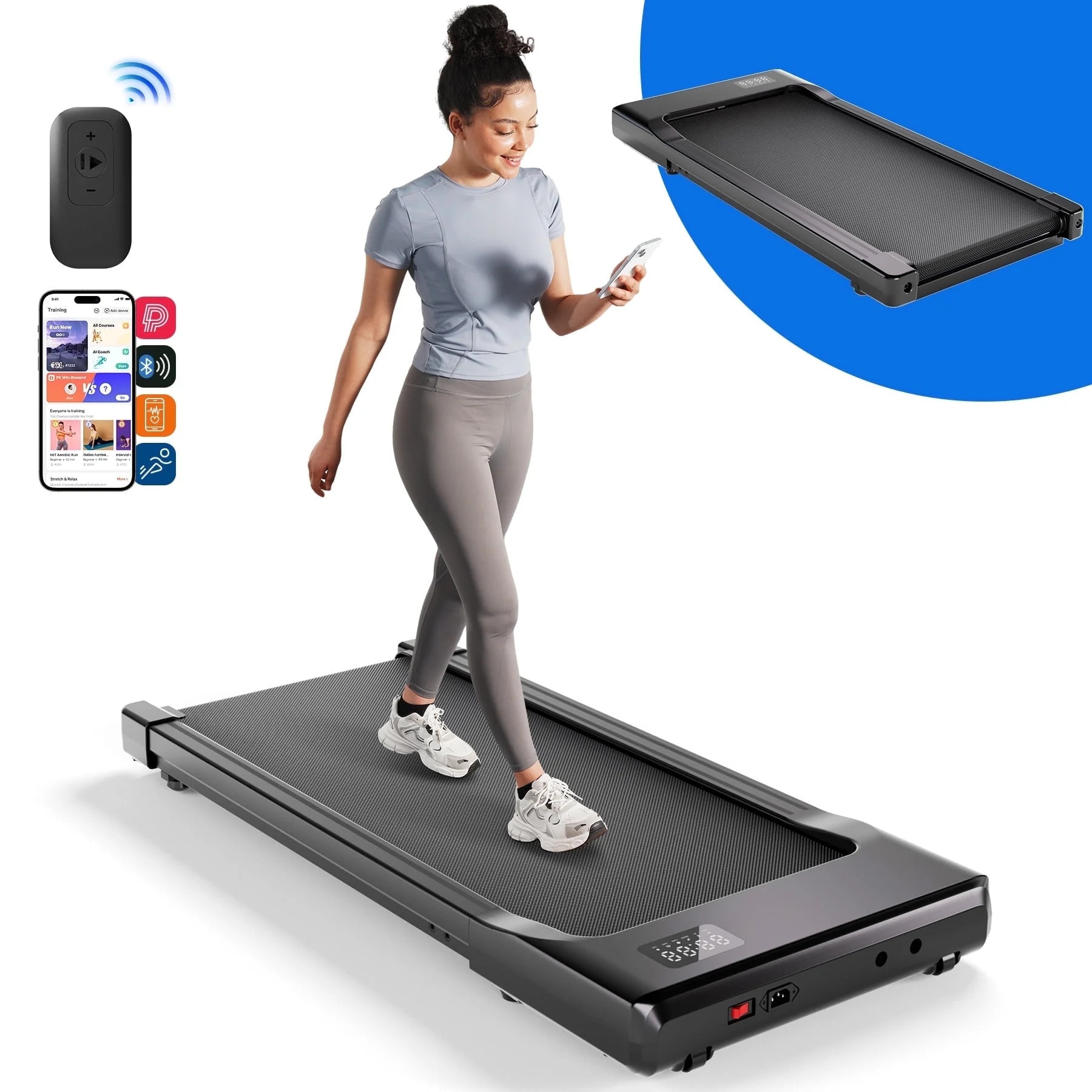 Walking Pad Treadmill with Remote Control,Under Desk Treadmill for Home&Office, 250 lbs Weight Ca... | Walmart (US)