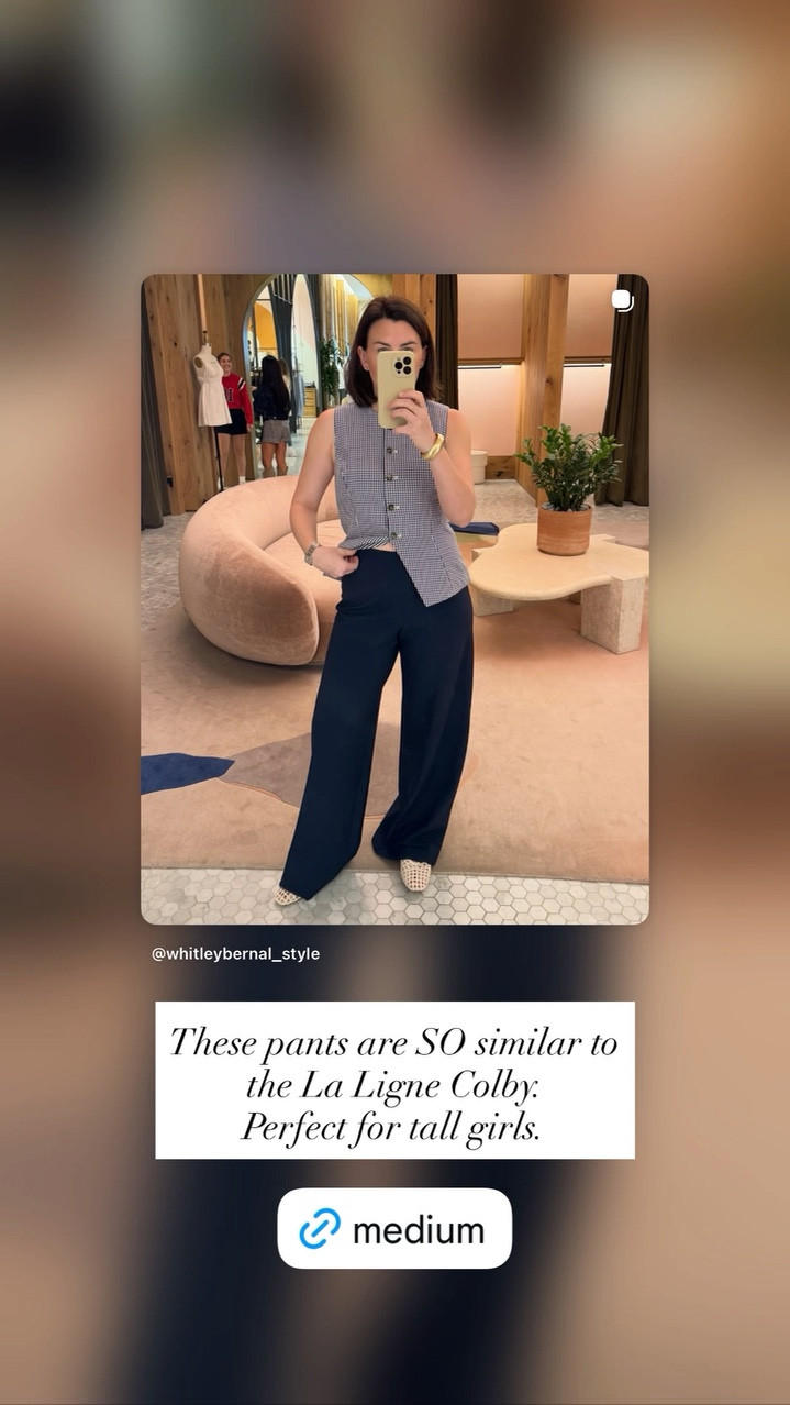 These pants are SO similar to the La Ligne Colby. 
Perfect for tall girls.