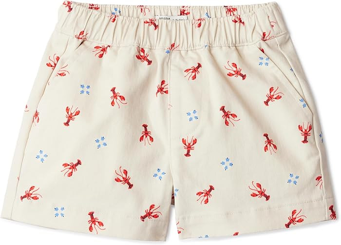 Amazon Essentials x Sofia Grainge Unisex Babies, Toddlers and Kids' Pull-on Cotton Twill Shorts | Amazon (US)