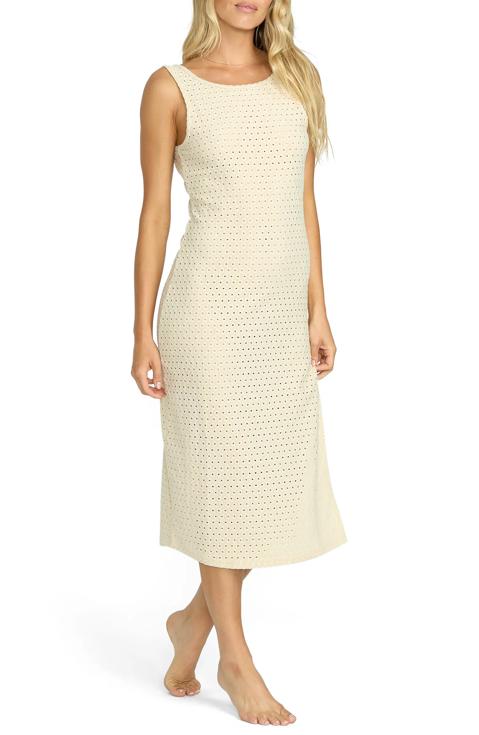 Eyelet Cover-Up Midi Dress | Nordstrom