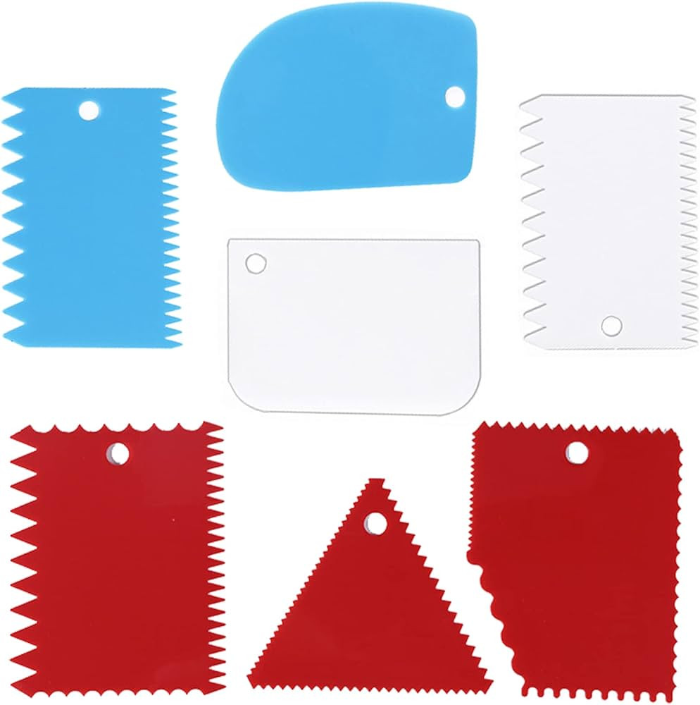 Cake Smoother Scraper Dough Scraper Tools Set,Cake Icing Scraper Smoother,Reusable Bread Cream Pi... | Amazon (US)