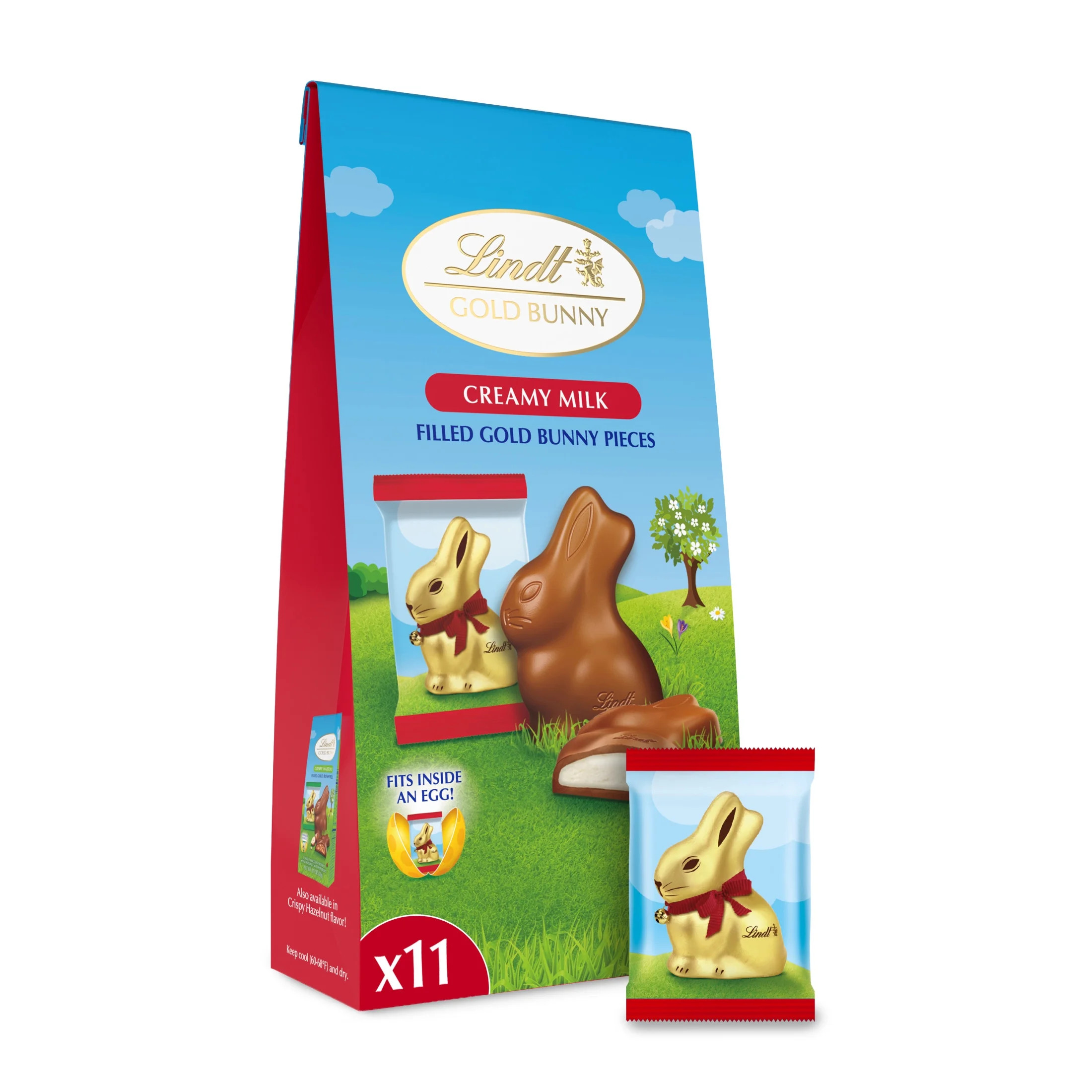 Lindt GOLD BUNNY Creamy Milk Chocolate Candy Filled Bunnies, 11 Pieces, 3.9 oz. Bag | Walmart (US)