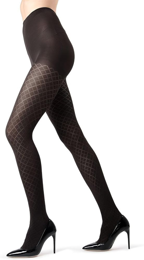 MeMoi Diamond Argyle Control Top Tights | Amazon (US)