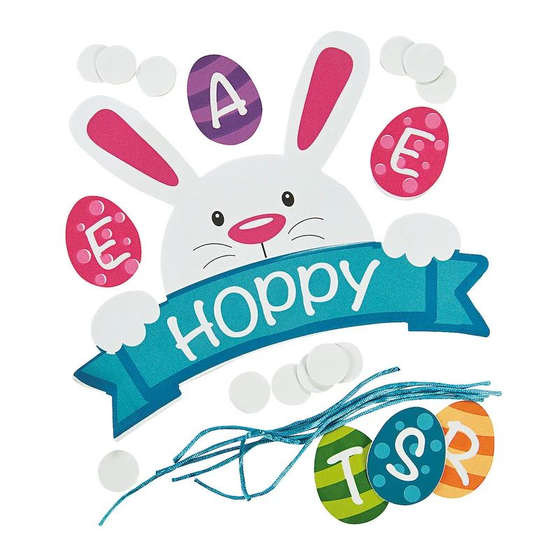 Hoppy Easter Mobile Sign Craft Kit - Craft Kits - 12 Pieces | Wayfair North America