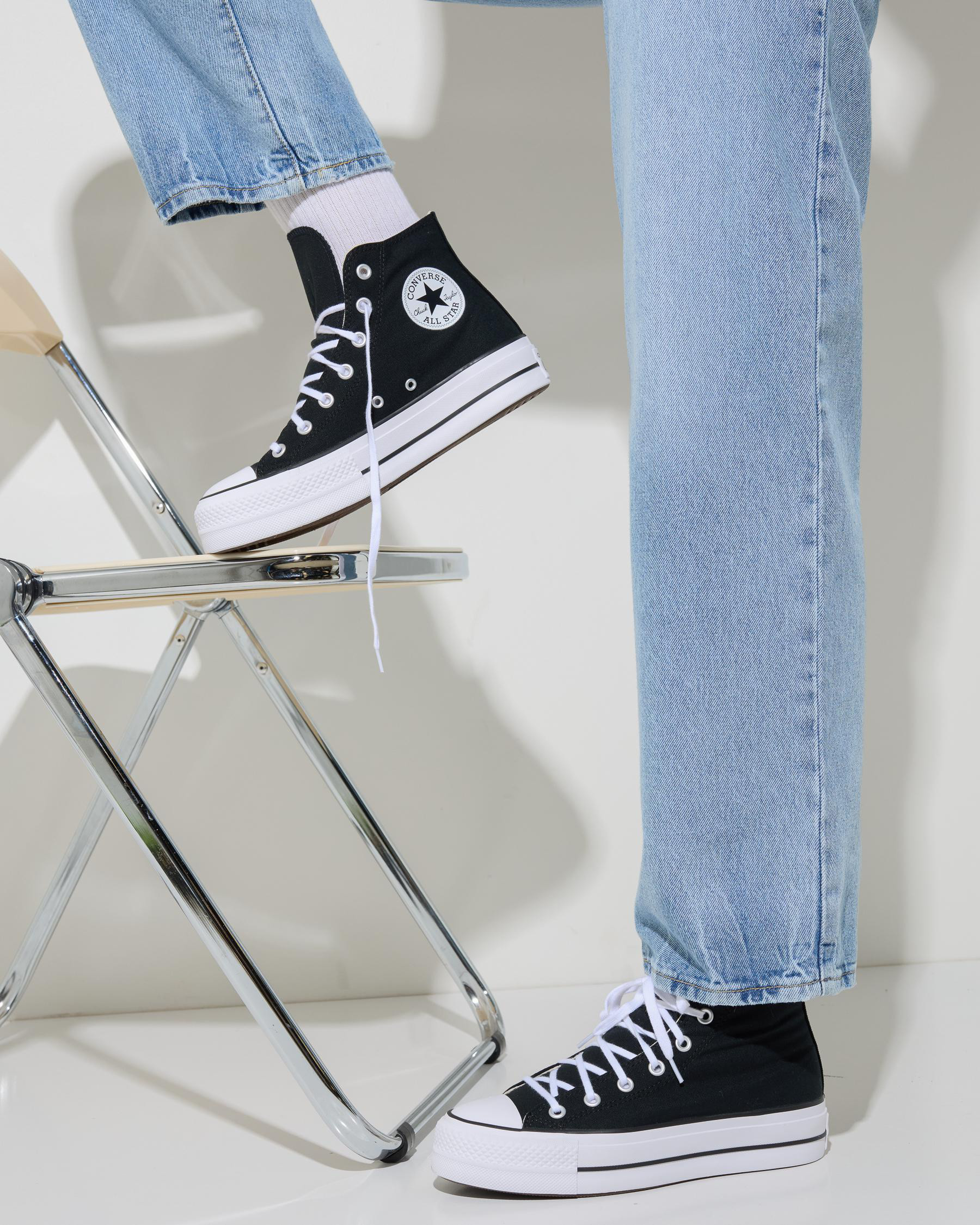 Converse Women's Chuck Taylor Hi-Top Platform Shoes in Black Size 4 | City Beach (US)