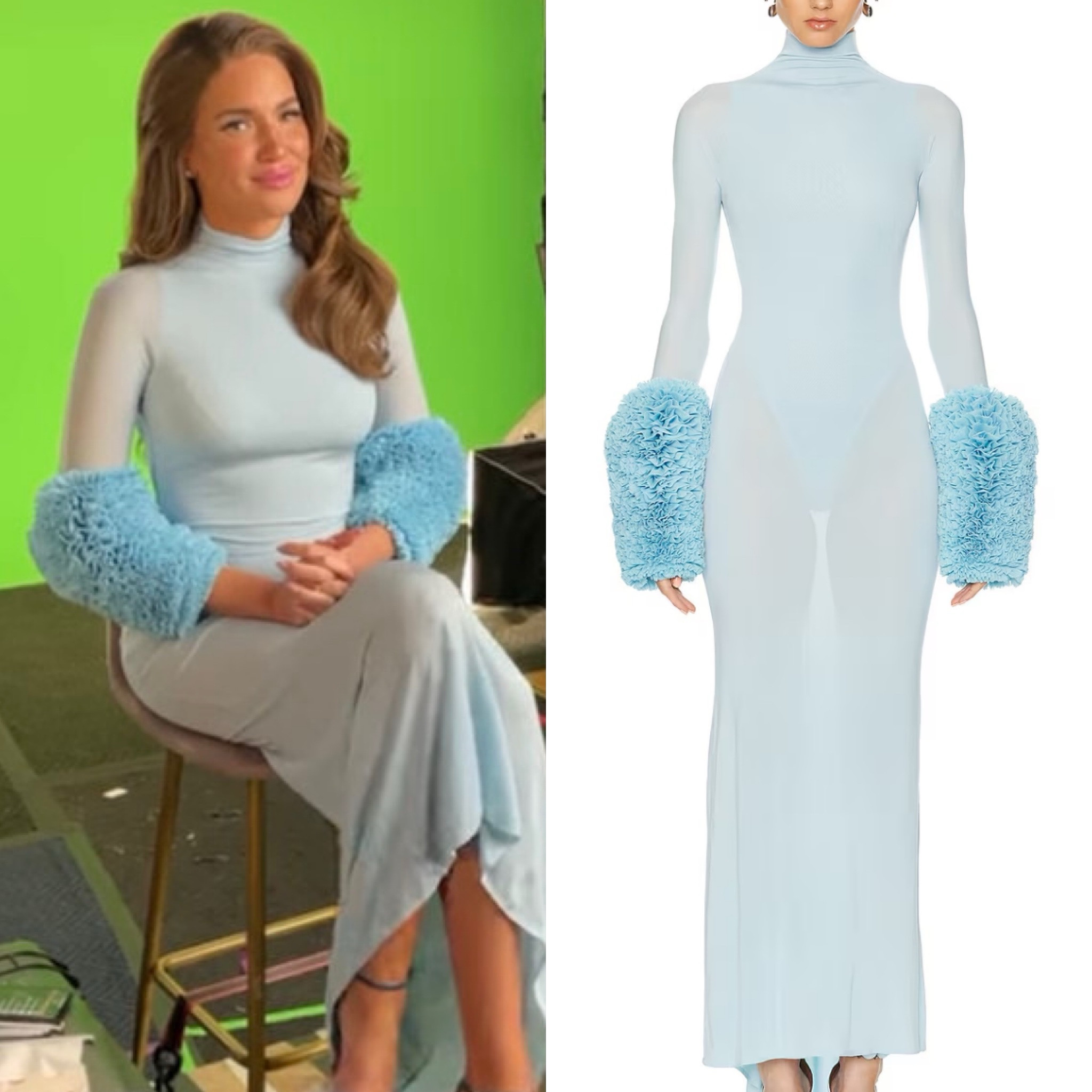 Brynn Whitfield’s Blue Long Sleeve Dress 📸= @brynn_whitfield 