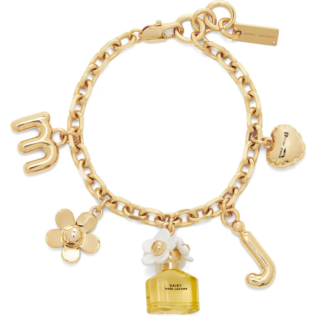 Marc Jacobs Daisy Charm Bracelet in Gold/Yellow Multi at Nordstrom | Nordstrom