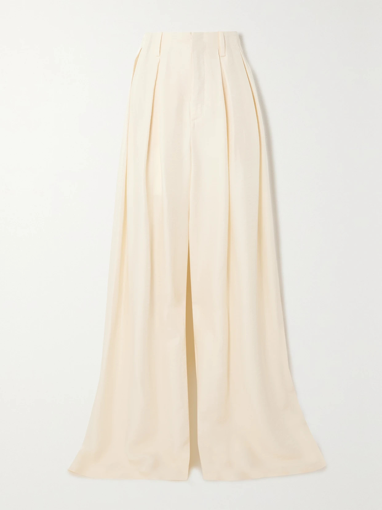 Ralph Lauren Collection - Greer Habotai Wide-leg Pants - Neutrals | NET-A-PORTER (US)