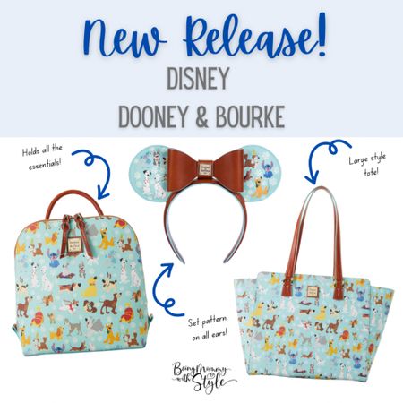 New!! On Disney Store - the re-release of the Dooney Dogs print, in all new silhouettes!! ✨🎉 Backpack, large tote, and ears! 🤩

#LTKtravel