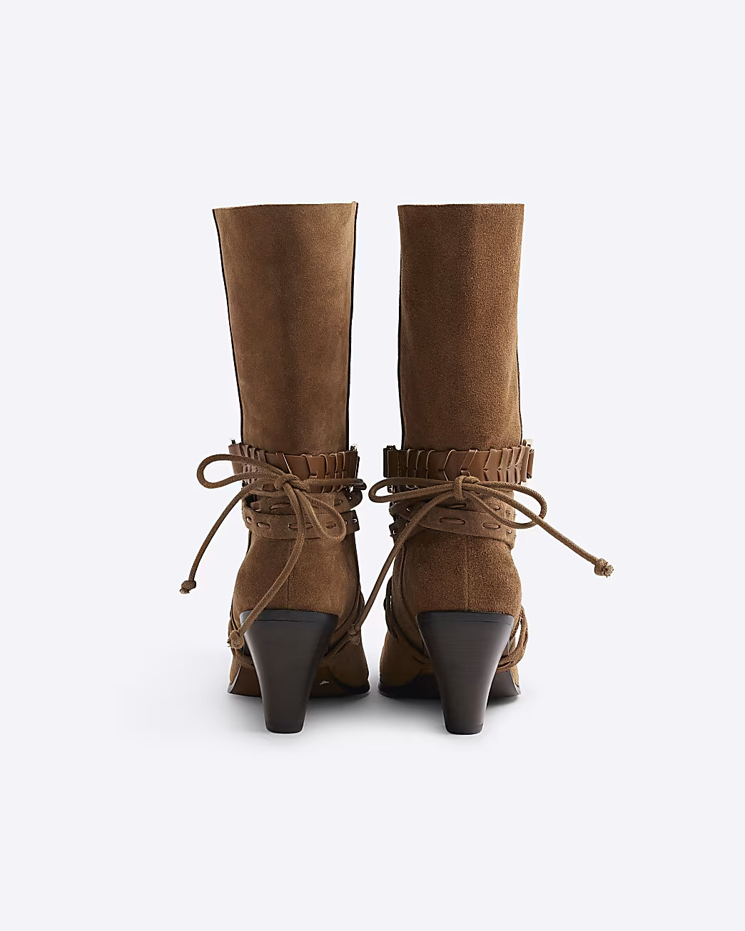 Brown suede western boots | River Island UK & IE
