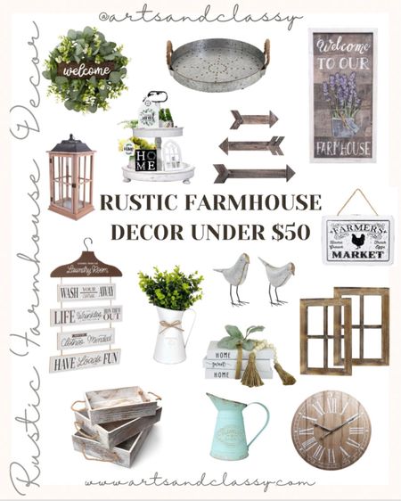 Home sweet farmhouse. Fall in love with our budget-friendly rustic farmhouse decor under $50! Some of these are on sale now.

#target #walmart #amazon #farmhousedecor #homedecor #rusticdecor

#LTKfindsunder50 #LTKsalealert #LTKhome