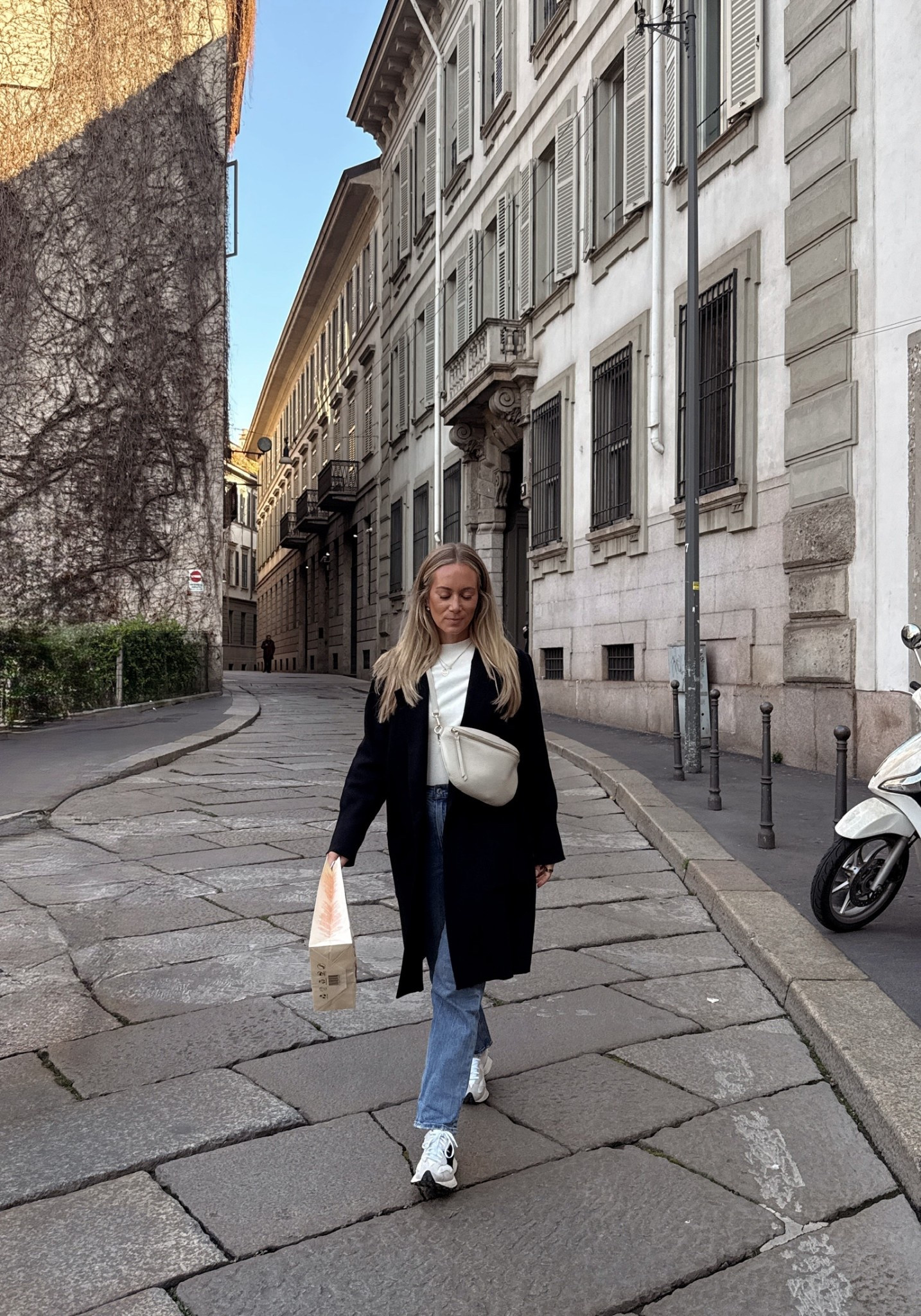 Milan day look 🤍 Ribbed fitted turtleneck, Amazon sweater coat, @abercrombie High Rise 90s straight jeans, @giginewyork Beck Sling bag and trusty New Balance 327s. Such a good outfit for travel days and wandering around the city.

Milan outfits, Milan travel style, European outfit, Milan street style, Milan fashion inspiration, effortless outfit, sightseeing outfit, timeless style 

#LTKTravel #LTKSpringSale #LTKootd
