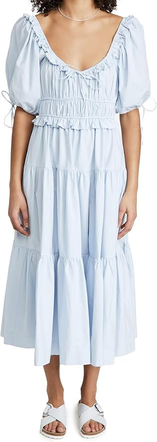 En Saison Women's Poplin Tiered Midi Dress | Amazon (US)