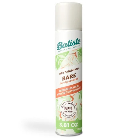Batiste Bare Dry Shampoo, Absorbs Oil & Grease, Barely Scented, 3.81 oz | Walmart (US)