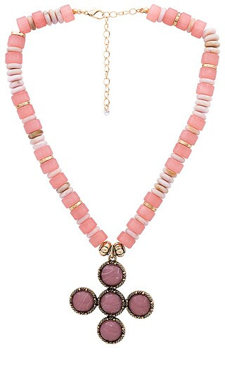 Cross Statement Necklace in Pink | Revolve Clothing (Global)