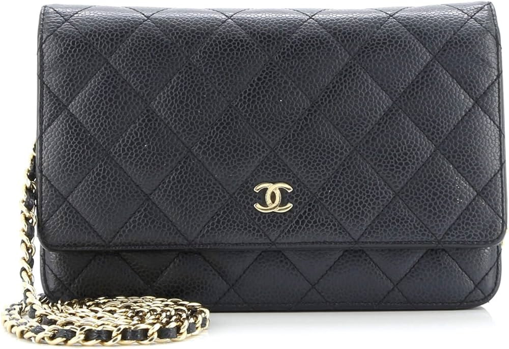 Amazon.com: Chanel, Pre-Loved Wallet on Chain Quilted Caviar, Black : Luxury Stores | Amazon (US)