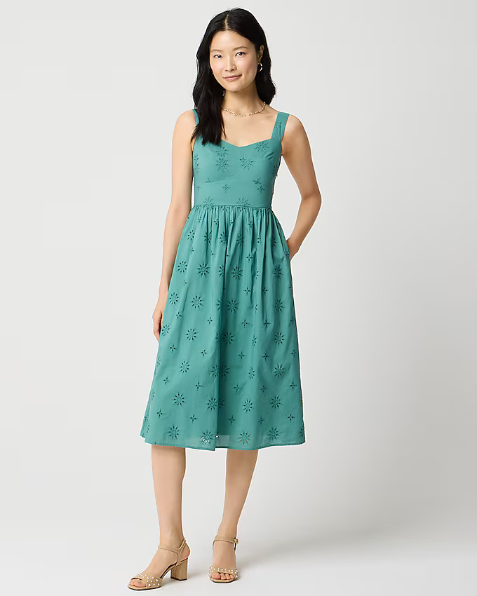 Eyelet midi dress | J.Crew Factory