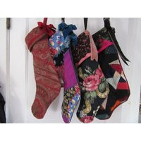 Sale..sale..christmas Stockings...made With Antique Fabrics & Bows...priced Individually | Etsy (US)