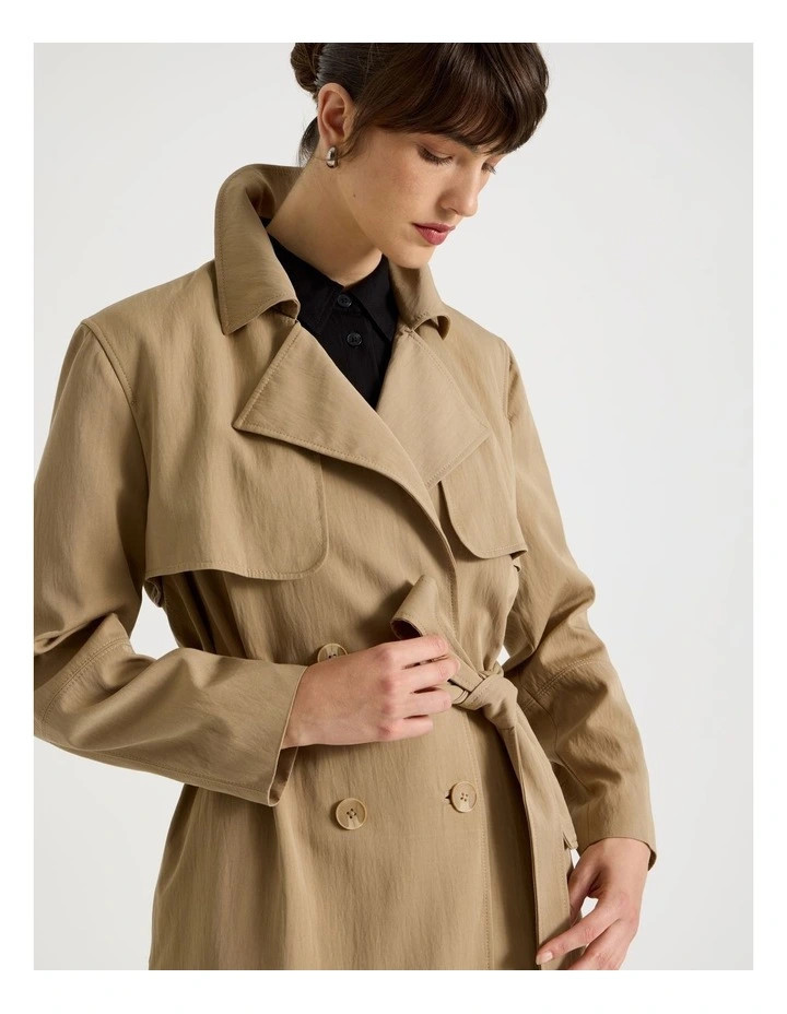 BasqueWeekend Trench Coat in Stone | Myer
