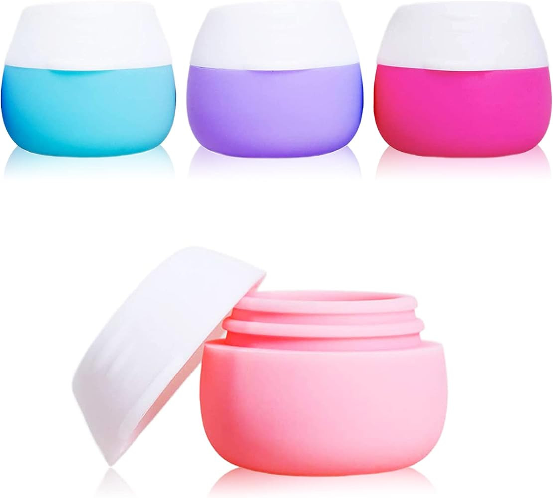 Travel Containers for Toiletries, Gemice Silicone Cream Jars, TSA Approved Travel Size Containers... | Amazon (US)
