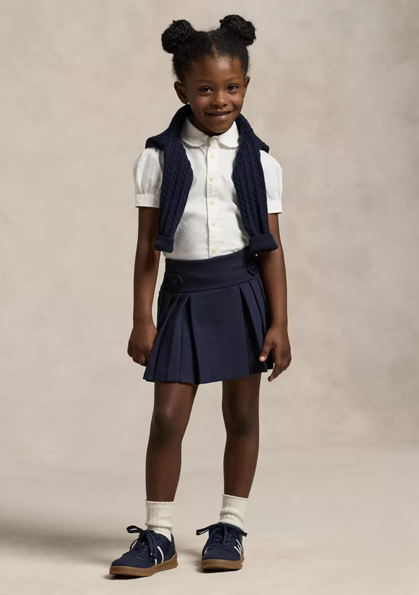 Girls 2-6x Pleated Ponte Skort | Belk