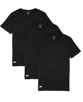 Lacoste Men's 3-Pack Regular Fit Crew Neck Cotton Undershirts - Macy's | Macy's