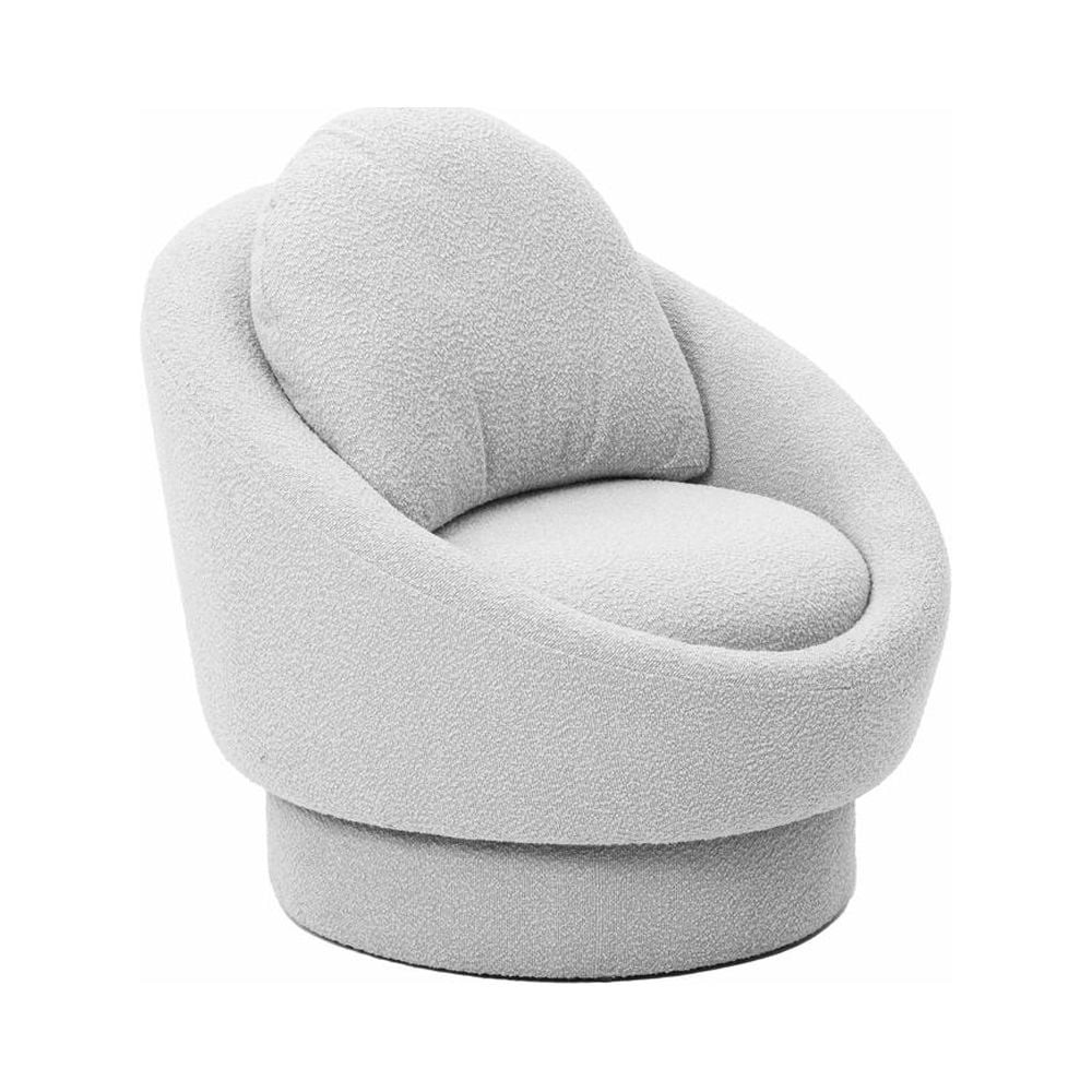 TOV Furniture Sammy Light Grey Boucle Swivel Lounge Chair | Walmart (US)